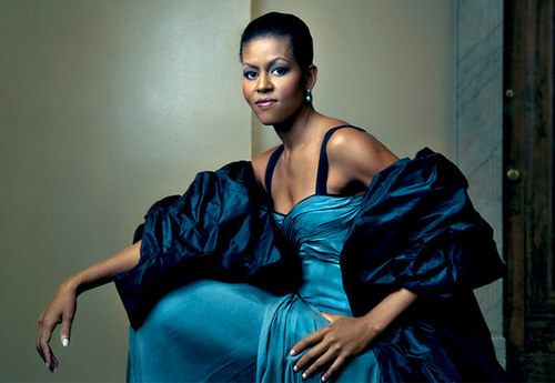 Michelle Obama, looking fierce