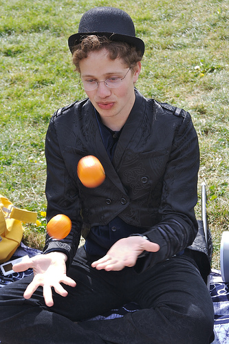 Me, pretending to juggle