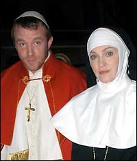 Madonna dressed as nun