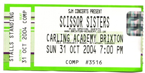Scissor sisters ticket